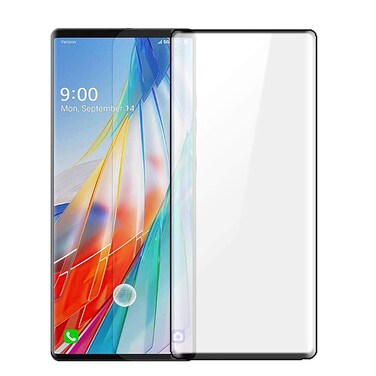 for LG Wing 3D Curved Screen Protector, (2PCS) Easy Install Anti-Bubble Ultra HD Screen Tempered Glass for LG Wing 5G 6.8 INCH