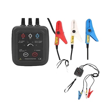 Phase Meter Non-, ETCR1000C 70-1000V Digital Non- 3 Phase Sequence Tester, AC Phase Sequence and Motor Rotation Tester, Magnetic Base Phase Detector Meter