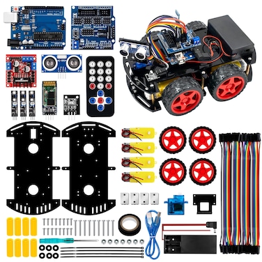 Hosyond Smart Robot Car R3 Project Kit Compatible with Arduino IDE, with Tutorial, Bluetooth, Line Tracking, Ultrasonic Sensor