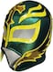 REY MISTERIO Lucha Libre Wrestling Mask (PRO - Fit) Green, Yellow &amp; Golden Colors - Costume Wear by Make It Count