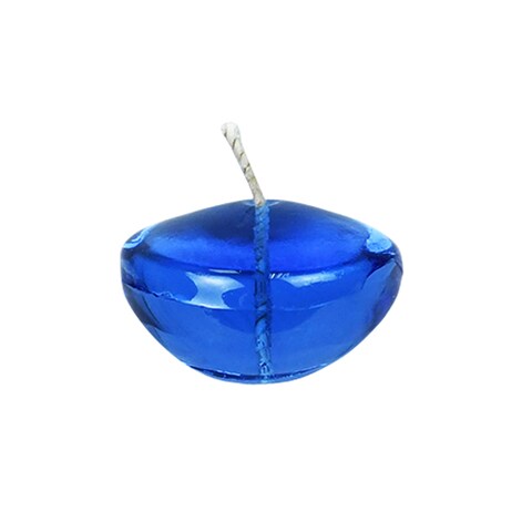 Zest Candle 12-Piece Floating Candles, 1.75-Inch, Clear Blue Gel