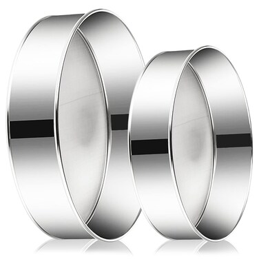 2 Pack Sieve Fine Mesh for Baking,Stainless Steel Fine Mesh Strainers,60 Mesh Round Sifter Steel for Baking Cake Bread (8 Inch and 10 Inch)