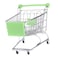 Mini Shopping Cart Miniature Supermarket Handcart Shopping Utility Cart Storage Toy for Kids - Green