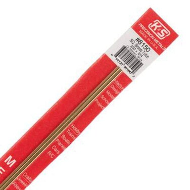 Square Brass Tube 3/32", Carded, 2 Each