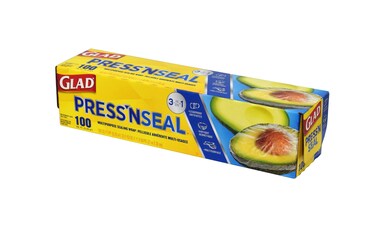 Glad Sealable Plastic Wrap Press'n Seal with Griptex, 100 sq ft 33.8YD x 11.8IN (Packaging May vary)