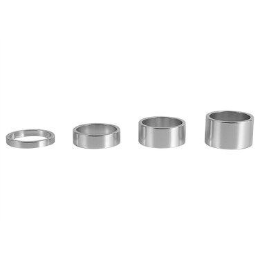 Yosso Vbestlife Bike Headset Spacer Aluminum Alloy Stem Spacers Fork Washer 4Pcs/Set 5mm/10mm/15mm/20mm (Silvery) Silver Headset spacers 1 1/8
