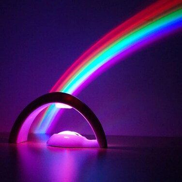 Xdalula Rainbow Led Lights - USB Power Supply Rainbow Projector Lamp Rainbow Maker, Rainbow Night Light Projector Rainbow Lights for Bedroom and Children Gift