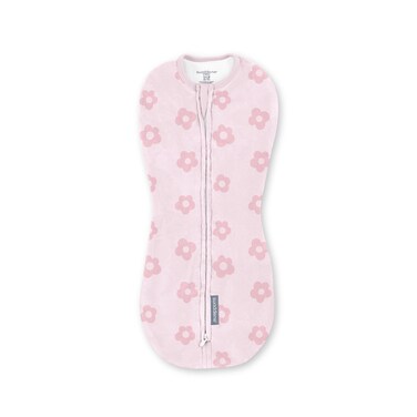 SwaddleMe by Ingenuity Compression Swaddle Pod, Two-Way Zipper for Easy Changes, Improves Sleep &amp; Calms Startle Reflex, 0-2 Months, 2-Pack - Flower Confetti