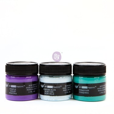 Prima Marketing Inc. Finnabair Art Extravagance - Texture Fantasy - Northern Lights, Purple/Powder Blue/Turquoise, 1.7 Fl Oz (Pack of 3)