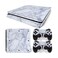 ROIPIN Skin for PS4 Slim Version Console Controllers, Vinyl Sticker for Play-Station 4 Slim Skins, Wrap Decal Cover Protective Accessories for Playstation 4 Slim&iuml;&frac14;&circ;White Marble&iuml;&frac14;&permil;