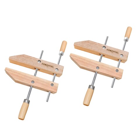 POWERTEC 71522 Wooden Handscrew Clamp &acirc;&euro;&ldquo; 6 Inch   Hand Screw Clamps for Woodworking, 2PK