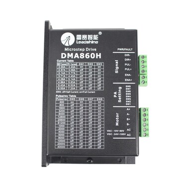 Leadshine DMA860H Stepper Motor Driver 18-80V AC / 24-100V DC,CNC Motor Driver Controller 2.0A-7.2A 200KHz for Nema23/Nema24/Nema34 Stepper Motor/CNC Router Milling Engraving Machine