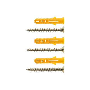 SING F LTD 100pcs Screw and Anchor Kit M8x40mm Heavy Duty Wall Fixings Screws Expanision High Strength for Brick Stone Conncrete