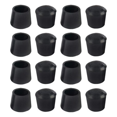 Chair Leg Floor Protectors,20mm 3/4 Inch Anti Slip Rubber Table Chair Leg Caps,Black, Fit Round Diameter 0.74"~0.79", 16 Pack