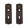 Renovators Supply Manufacturing Door Back Plate Brass 7 1/4 in. Escutcheon Cover Ornate Doorplate in Antique Brass Finish with Keyhole Pack of 2