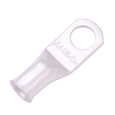 SELTERM 10pcs 4 AWG-5/16 Stud Tinned Copper Wire Lugs, Heavy Duty Battery Cable Ends,4 Guage Ring Terminals, UL Battery Lugs Marine Grade Copper Eyelets Electrical Battery Terminal Connectors