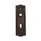 Renovators Supply Manufacturing Door Back Plate Brass 7 1/4 in. Escutcheon Cover Ornate Doorplate in Antique Brass Finish with Keyhole
