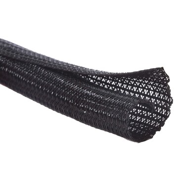 Alex Tech 25ft - 1 inch Cord Protector Wire Loom Tubing Cable Sleeve Split Sleeving For USB Cable Power Cord Audio Video Cable &acirc;&euro;&ldquo; Protect Cat From Chewing Cords - Black
