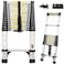 10.5FT Telescoping Ladder with Tool Tray, Extension Ladder Aluminum Folding Ladder Collapsible Ladder, Telescopic Ladders Foldable Extendable Ladder for Home Homeuse RV Attic Roof
