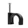 ERKXD Cable Clips Black with Steel Nails 10mm Wire Clips to Wall, Black Round Cable Nail Clips (Black 0.39in/10mm)