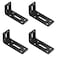 Ykendz Floating Shelf Bracket L Brackets for Shelves, Shelf Brackets , 90 Degree Angle Corner Brace for Wood Shelves Cabinet Furniture Shelf Right Angle Brackets 4 Pieces (Small)