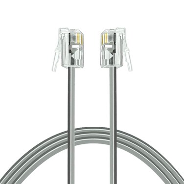 NECABLES Phone Cord 1ft Telephone Cord Phone Line Cord RJ11 6P4C Male to Male for Landline Phone and Fax - 1 Foot