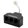 XANHAM RJ11 Cable 3 Way Splitter 6P4C Connector Phone Line Cord Adapter with 3 inch Cable for Landline Telephone Wire, Black, AV01303