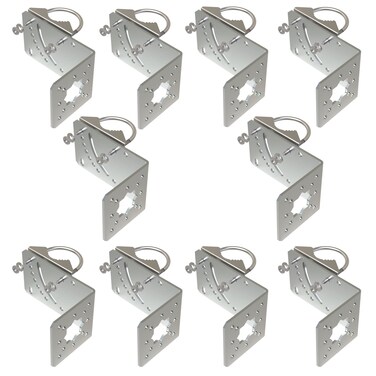 Aimeboost 10 PCS Pole Mount Bracket to Wall Hardware Accessories for Outside Home Antenna Pole Holder Antenna Pole Mount Kits [ Without The Pole ] Adjustable Angle
