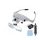 MORDUEDDE Lighted Head Magnifying Glasses Headset with Light Headband Magnifier Loupe Visor for Close Work/Electronics/Eyelash/Crafts/Jewelry/Repair