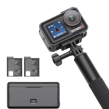 DJI Osmo Action 5 Pro Adventure Combo, Action Camera 4K with 1/1.3&quot; Sensor, 12h Extended Battery Life with 3 Batteries, Stabilization, Dual OLED Touchscreens, Mini Action Camera for Travel, Vlog