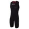 ZONE3 Men's Streamline Sleeveless Swimskin (Black/Red, X-Small)
