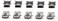 bnafes 10 Pcs Mini USB Type B Female Port 5-Pin 180 Degree SMD SMT PCB Jack Socket