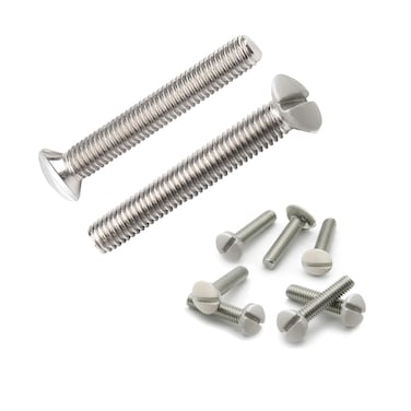 IDGGDI 50 Pcs 3/4 Inch Long 6-32 Thread White Wall Plate Screws Outlet Cover Screws Switch Cover Screws Replacement Wall Plate Screws Electrical Screws