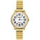 OIDEA Women's Easy Reader Watch: Large Face Clear Number Elastic Strap Analog Quartz Wrist Watches for Women Waterproof Ladies Watch White Dial Face Gold Stainless Steel Band