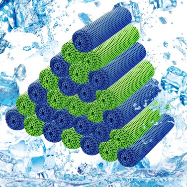LYDTICK 30Pack Cooling Towels for Neck and Face (40"x12"), Microfiber Bulk Cooling Towels for Athletes Cooling Neck Wraps Gym Towels for Working Out,Yoga,Golf,Running and Fitness