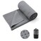 Eunzel Yoga Towel,Hot Yoga Mat Towel with Grip Dots Sweat Absorbent Non-Slip for Hot Yoga, Pilates and Workout 24" x72", Dark Gray