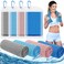 Leuceiy 4 Pack Cooling Towels (40"x12"), Cooling Towels for Neck and Face, Gym Towel for Working Out, Soft Breathable Microfiber Ice Towel for Yoga Sport Running Golf