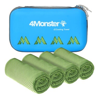 4Monster Cooling Towel for Neck and Face,Microfiber Cold Towel for Hot Weather,Quick Dry Ice Chilly Towel Cooling Rags for Neck Stay Cold for Gym,Yoga,Sport,Running,Camping,Fitness(40 x 12 inches)