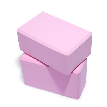 COLOBOBO Yoga Blocks, Yoga Blocks 2 Pack, 9"x6"x4'' Premium EVA Foam Blocks with Free Guide, Supportive, Lightweight &amp; Odor Resistant, Yoga Essentials (2-Pack-Pink)