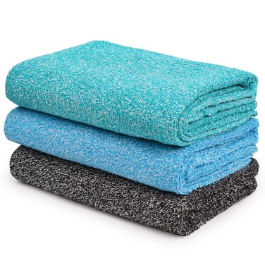 SOOWASH Microfiber Gym Towels for Showering Negative ions 3 Pack Quick Dry 27 inch x 55 inch Soft Odorless Gym Towels for Men &amp; Women Swmming Towels for Body Hot Yoga (Large)