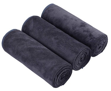 HOPESHIN Gyms Yoga Towels Sweat Fitness Exercise Microfiber Workout Towels Absorbent Gym Towels for Men &amp; Women Sports Towels Soft Fast Drying 3 Pack, 16inchX32inch