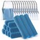 12 Pcs Cooling Towels for Face and Neck 12 x 40 Inch Workout Towels for Gym Fast Drying Hot Weather Gym Towels Sweat Rag Cold Cooling Cloth with 12 Bags for Athletes Sport Yoga Golf (Light Blue)