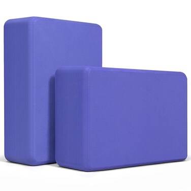 Yoga Blocks 2 Pack, Premium Yoga Brick Foam Blocks to Improve Strength, Flexibility &amp; Balance, Light Weight - Safe and Stable Support for Yoga, Pilates, Meditation &amp; Stretching （Pink)