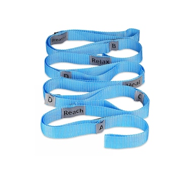 LXLOVESM Stretching Strap,Non-Elastic Yoga Straps Stretch Band with Letters &amp; Remarks10 Loops for Physical Therapy,Exercise, Pilates, Dance,Gymnastics