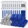 Biange Cooling Towel (Pack of 20, 40"x12") with Pouches for Sports, Workout, Fitness, Gym, Yoga, Golf, Pilates, Travel, Camping &amp; More