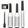 Cambom Cheese Grater Citrus Zester Lemon Zester Pack of 3-304 Stainless Steel - A Sharp Tool for Parmesan Cheese, Ginger, Garlic, Nutmeg, Chocolate, Vegetables，Fruits，Dishwasher Safe Black