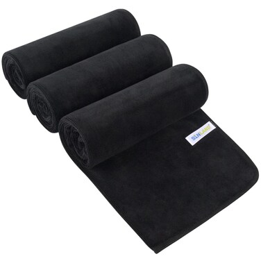 SINLAND Microfiber Camping Towels Super Absorbent Compact Travel Towel Ultra Soft Quick Dry Gym Towels for Sports Beach Swimming Backpacking Hiking and Yoga 3 Pack 16 Inch X 32 Inch