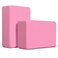 Yoga Blocks 2 Pack, Premium Yoga Brick Foam Blocks to Improve Strength, Flexibility &amp; Balance, Light Weight - Safe and Stable Support for Yoga, Pilates, Meditation &amp; Stretching (Pale Violet Red)