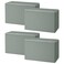 4 Pack Yoga Blocks, Premium EVA Foam Brick for Pilates Workout, Stretching, Meditation, Flexibility, Balance, Spine Strength - Non-slip and Lightweight Exercise Blocks (Greyish-Green)