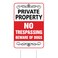 No Trespassing Signs 8" x 12" Private Property No Trespassing Yard Sign with Stakes Private Property Yard Signs for House Yard Home Outdoor Lawn No Trespassing Safety Warning Signs